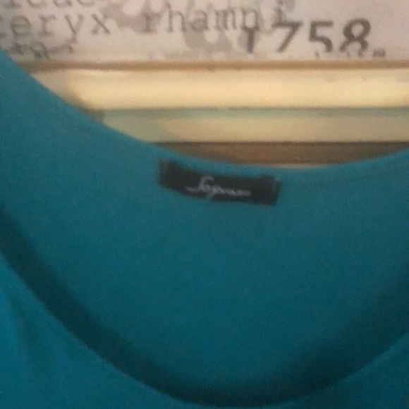 Soprano- teal babydoll too- stretchy knit- L/XL - Picture 3 of 4